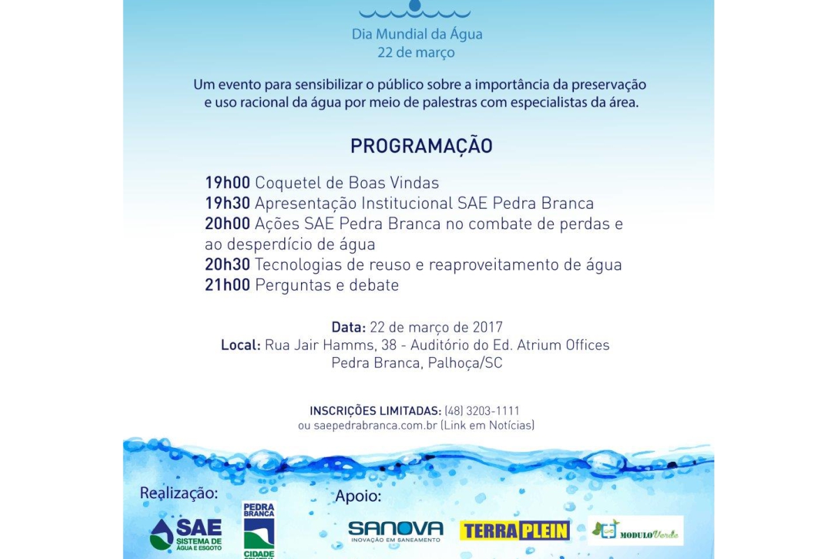 SAE realiza evento no Dia Mundial da Água – 22 de março